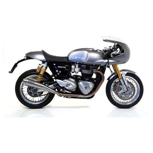 Triumph Speed 1200 2019-2021 Exhausts Arrow Nichrom Pro Racing Tail Pipe Steel Collectors Racing No Kat - 71851PRI - ARROW EXHAUSTS