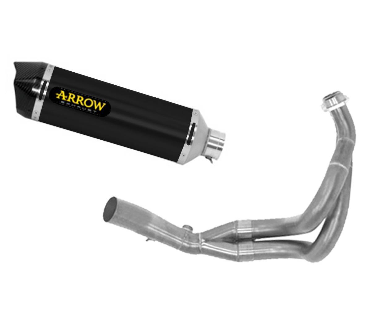 Kawasaki Ninja 650 2017-2020 Full Exhaust Catalyzed Arrow Race Tech Aluminium Black - 71854AKN71659KZ - ARROW EXHAUSTS