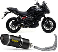 Kawasaki Z 650 2017-2021 Full Exhaust Arrow Race Tech Akn Aluminium Black - 71854AKN71659MI - ARROW EXHAUSTS