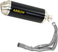 Kawasaki Versys 650 2021-2022 Full Exhaust Arrow Race Tech Steel Cap Black Aluminum - 71854AON71459MI - ARROW EXHAUSTS