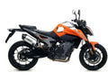 KTM 890 Duke R 2020-2023 Exhaust Muffler + Link Pipe Nokat Arrow Race Tech Carbon Cap Aluminium - 71890AK71719MI - ARROW EXHAUSTS