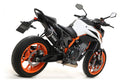 KTM 890 Duke R 2020-2023 Full Exhaust Arrow Race Tech Carbon Cap Aluminium Black - 71890AKN71719MI71702MI - ARROW EXHAUSTS
