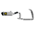 KTM 890 Duke R 2020-2023 Full Exhaust Arrow Race Tech Carbon Cap Titanium - 71890PK71719MI71702MI - ARROW EXHAUSTS