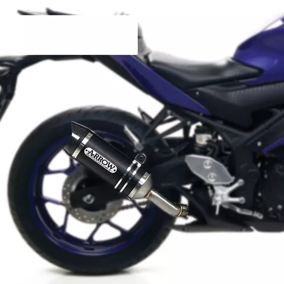 Arrow Yamaha Yzf R3 Slip-On Exhaust 2019-2020 – Thunder Black Aluminium