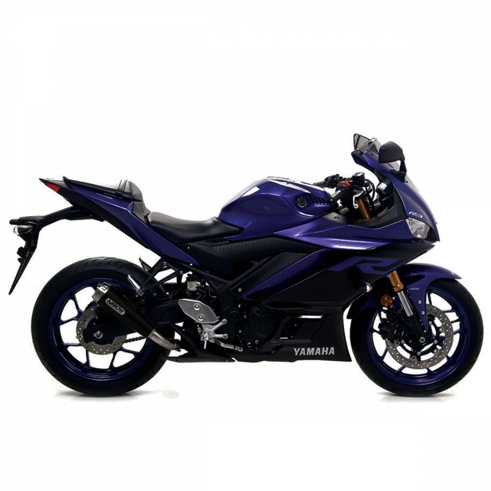 Yamaha YZF R3 2019-2020 Exhaust Arrow Nichrom Black Pro Race Tail Pipe Steel - 71894PRN - ARROW EXHAUSTS