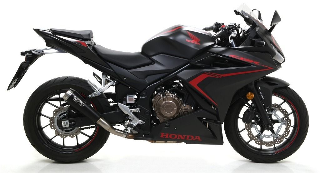 Honda Cbr 500r 2019-2020 Exhaust Muffler Arrow Pro-race Black Nichrom - 71901PRN - ARROW EXHAUSTS