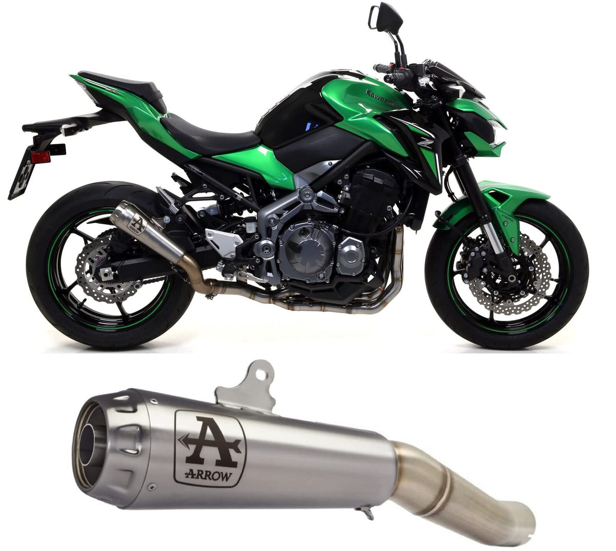 Kawasaki Z 900 2020-2024 Approved Nichrom Arrow Exhaust Pro-race Stainless Steel End Cap - 71912PRI - ARROW EXHAUSTS