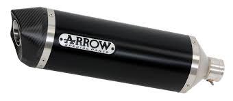 Kawasaki Ninja 1000 Sx (tourer) 2020-2023 Approved Black Aluminum Arrow Exhaust Indy Race Carbon End Cap - 71914AKN - ARROW EXHAUSTS