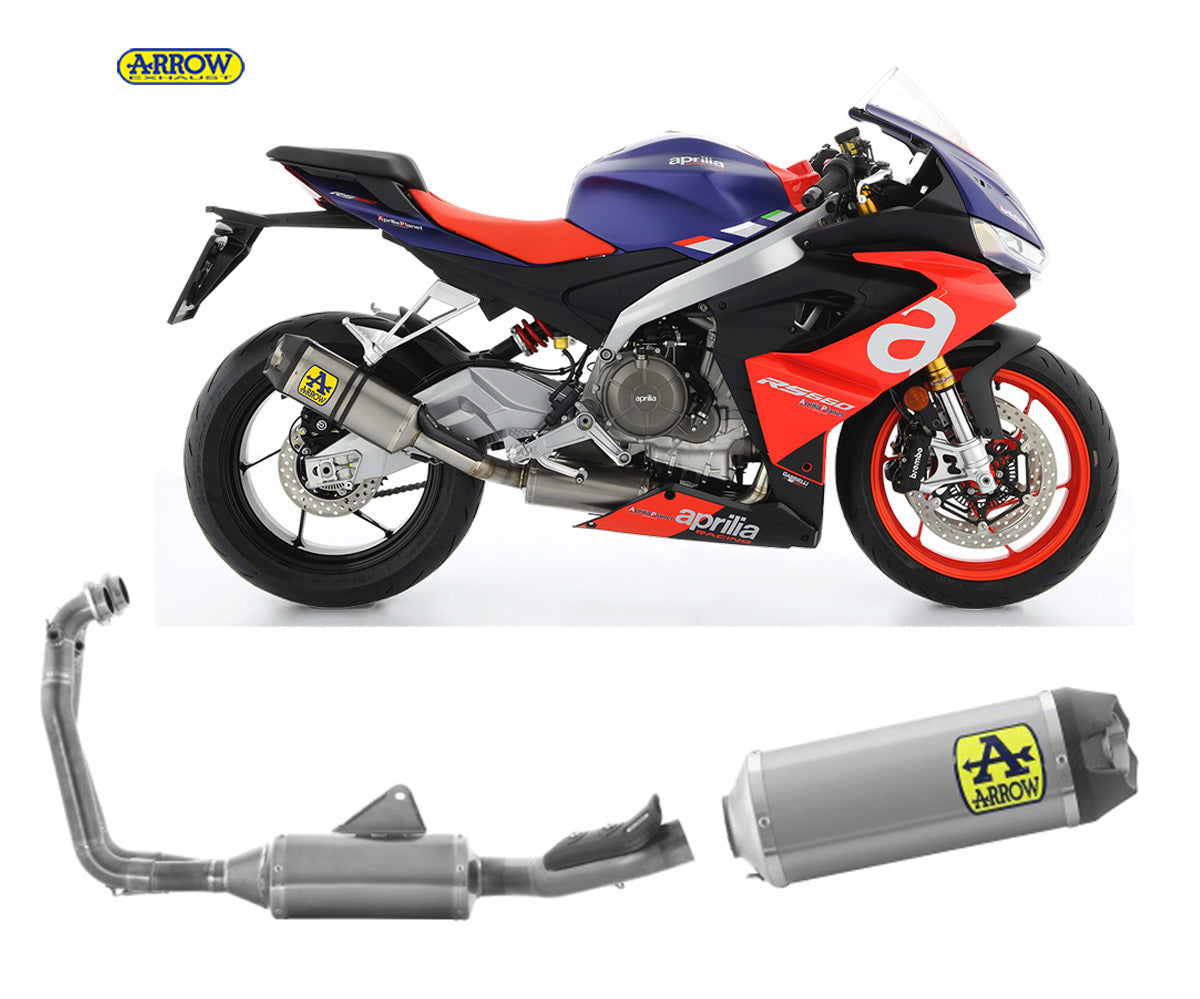 Aprilia Tuono 660 2021-2024 Full Exhaust Kat Arrow Indy Race Aluminium - 71929AK71755KZ - ARROW EXHAUSTS