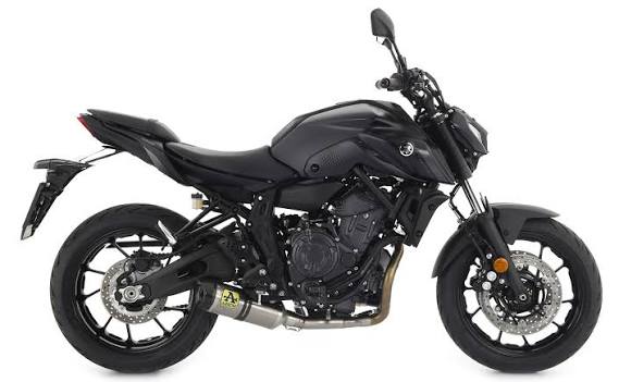 Arrow Yamaha MT-07 Full System Exhaust 2021-2024 – Thunder Titanium Carbon End Cap Catalytic Road Approved