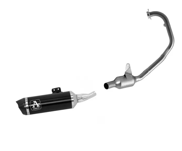 Arrow KTM Duke 125 Aluminium Dark RACE Full System Exhaust 2021-2023 – Black Aluminium