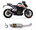 Arrow KTM Duke 125 Titanium SILENCERS Slip-On Exhaust 2021-2023 – GP2 Titanium
