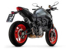 Ducati Monster 937 2021-2024 Exhaust Muffler Arrow Indy Race Black Aluminum - 71939AKN - ARROW EXHAUSTS