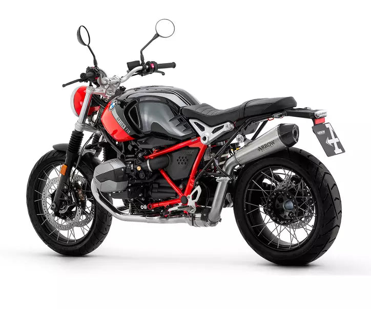 Arrow R Nine T Scrambler Slip-On Exhaust 2021-2023 – X-Kone Carbon Carbon End Cap