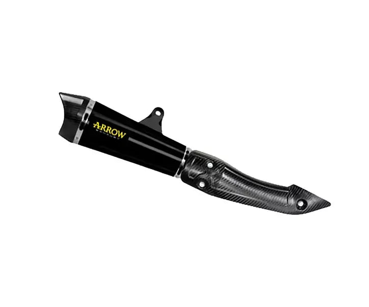 Arrow Approved Dark Nichrom-Carby End Cap Exhaust Muffler X-Kone for Kawasaki Z 125 2021-2024 - ARROW EXHAUSTS