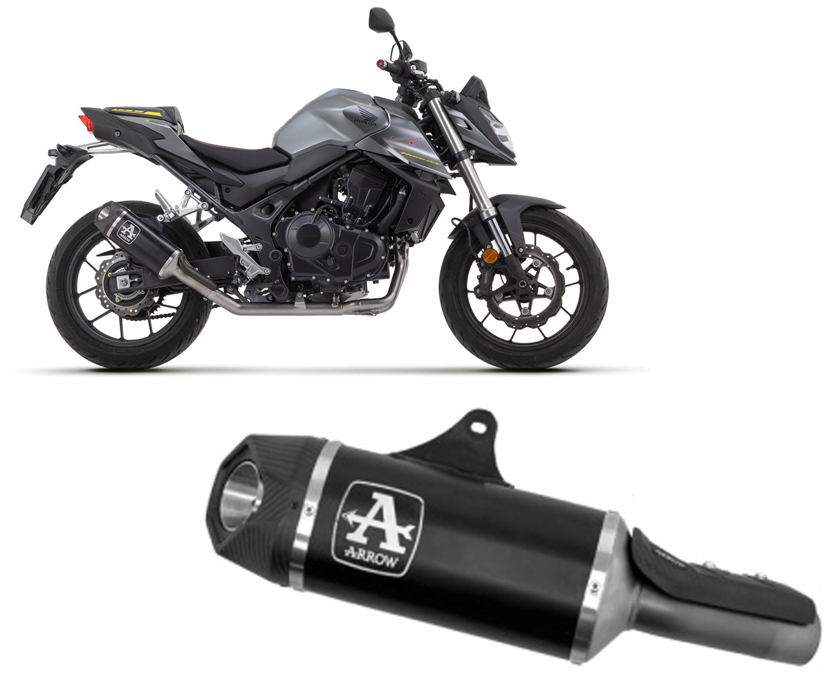 Honda Cb 750 Hornet 2023-2024 Exhaust Muffler Arrow Indy Race In Dark E5 Aluminum - 71954AKN - ARROW EXHAUSTS