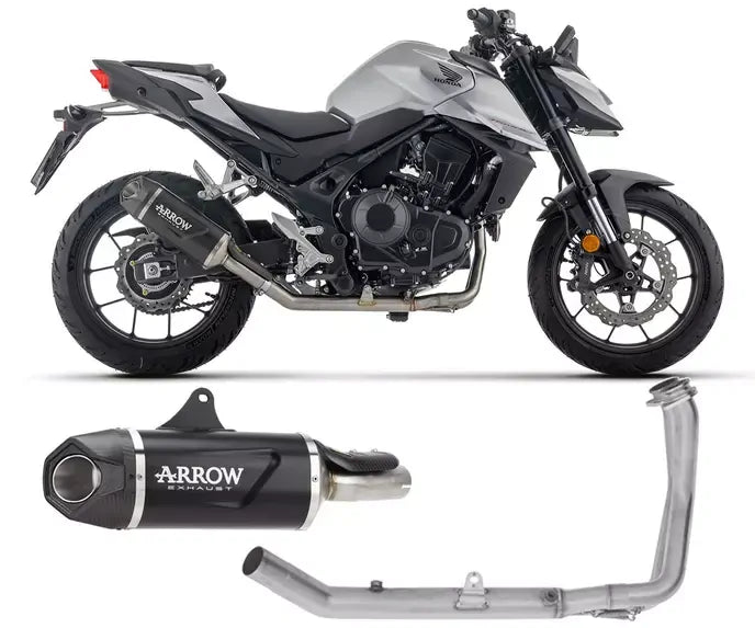 Arrow Indy Race EVO in Dark Aluminium Full System Exhaust for Honda Cb 750 Hornet 2025-2026 - ARROW EXHAUSTS