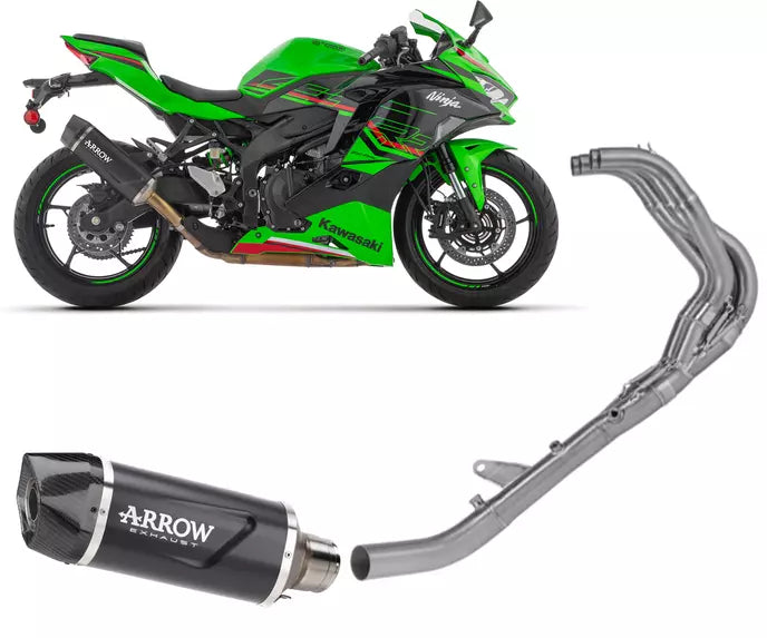 Arrow Kawasaki ZX-4R Full System Exhaust 2024 – Indy Race EVO Black Aluminium