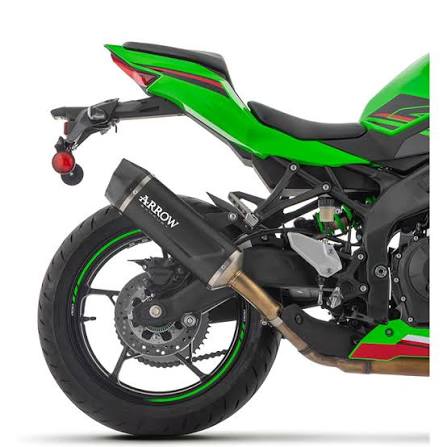 Arrow Kawasaki ZX-4R Slip-On Exhaust 2024 – Indy Race EVO Black Aluminium