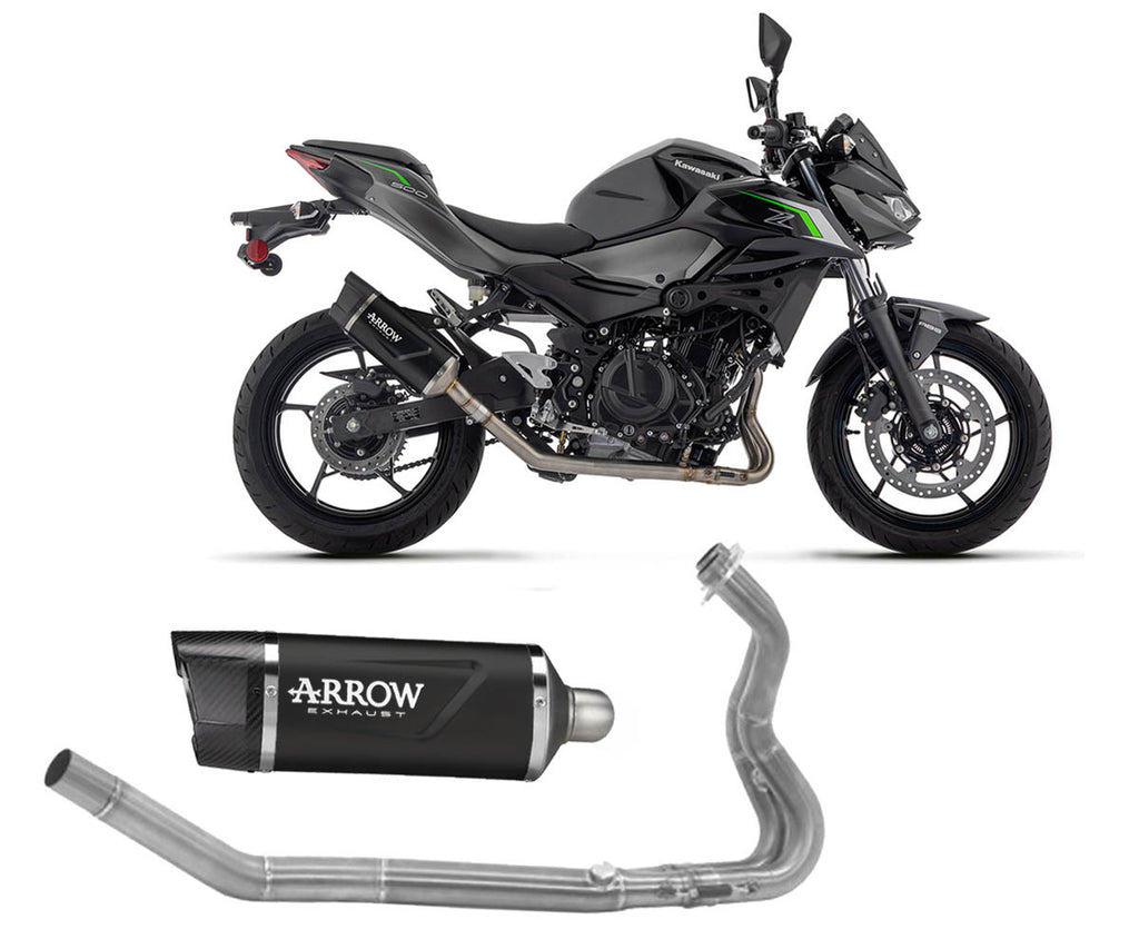 Kawasaki Z 500 2024 Full System Exhaust Arrow Indy Race Evo Aluminium Dark - 71967AKN71775MI - ARROW EXHAUSTS