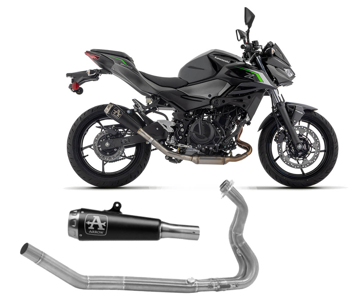 Kawasaki Z 500 2024 Full System Exhaust Arrow Pro-race Black Nichrom - 71967PRN71775MI - ARROW EXHAUSTS