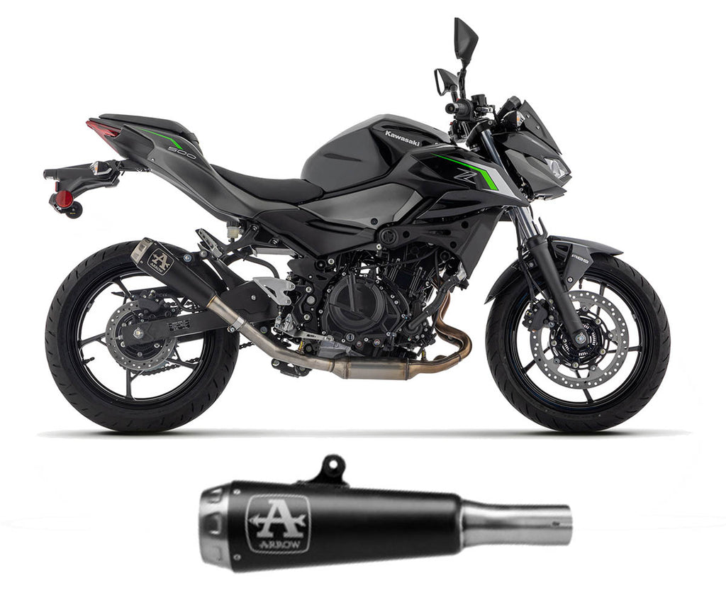 Kawasaki Z 500 2024 Exhaust Muffler Arrow Pro-race Black Nichrom - 71967PRN - ARROW EXHAUSTS
