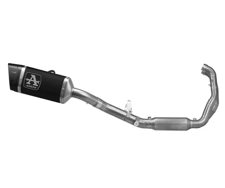 Arrow Aprilia RS 457 Full System Exhaust 2024 – Pista Titanium Carbon End Cap Road Approved Black
