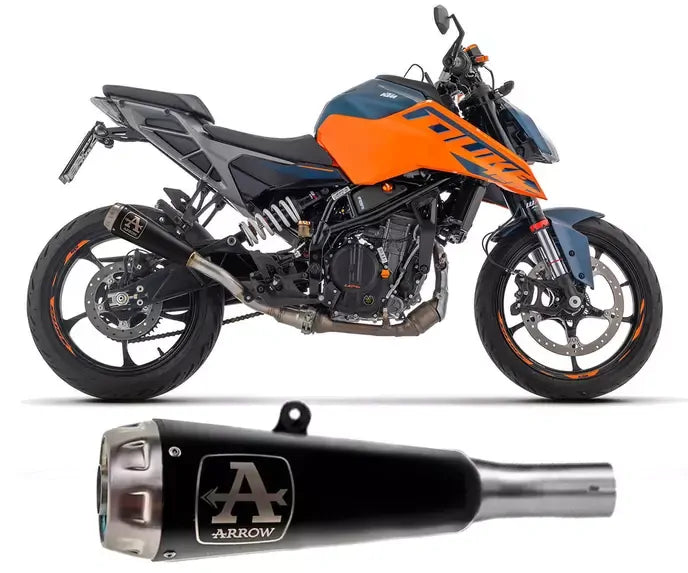 Arrow Exhaust Nichrom Dark Exhaust Muffler Arrow PRO RACE for KTM Duke 125 2024 - ARROW EXHAUSTS