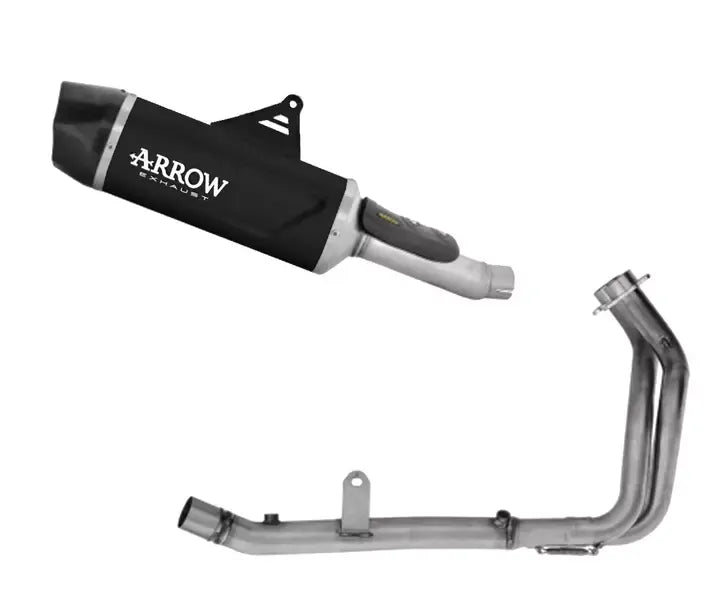 Arrow Indy Race EVO Aluminium Dark carbon end cap Full System Exhaust for Honda CBR 500 R 2024 - ARROW EXHAUSTS