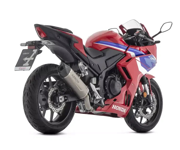Arrow Indy Race EVO titanium Carbon End Cap Exhaust Muffler for Honda CBR 500 R 2024 - ARROW EXHAUSTS