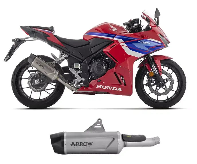 Arrow Indy Race EVO titanium Carbon End Cap Exhaust Muffler for Honda CBR 500 R 2024 - ARROW EXHAUSTS