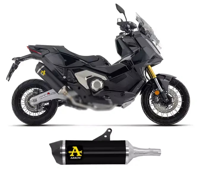 Arrow Race Tech Aluminium Black Full System Exhaust for Honda X-Adv 750 2025-2026 - ARROW EXHAUSTS