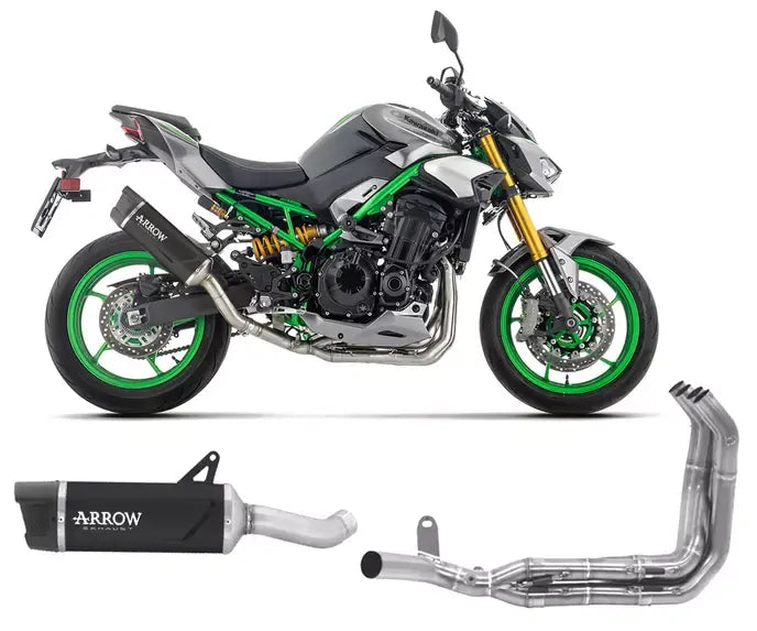 Arrow Indy Race EVO "DARK" Aluminium Full System Exhaust for Kawasaki Z 900 2025-2026 - ARROW EXHAUSTS