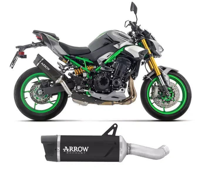 Arrow Exhaust Muffler Indy Race EVO DARK Aluminium for Kawasaki Z 900 2025-2026 - ARROW EXHAUSTS