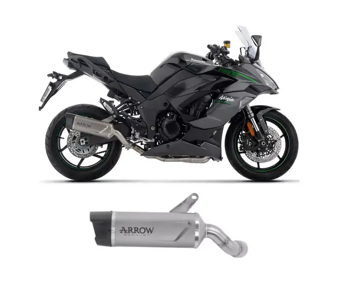 Arrow Indy-Race Titanium Carbon End Cap Exhaust Muffler for Kawasaki Ninja 1100 SX 2025-2026 - ARROW EXHAUSTS