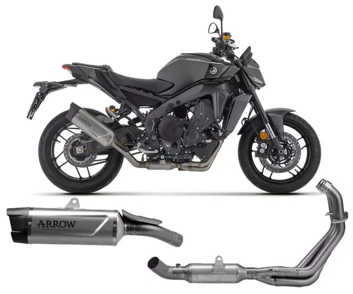 Arrow Indy Race EVO Titanium Carbon End Cap Full System Exhaust for Yamaha MT-09 / SP 2024-2026 - ARROW EXHAUSTS