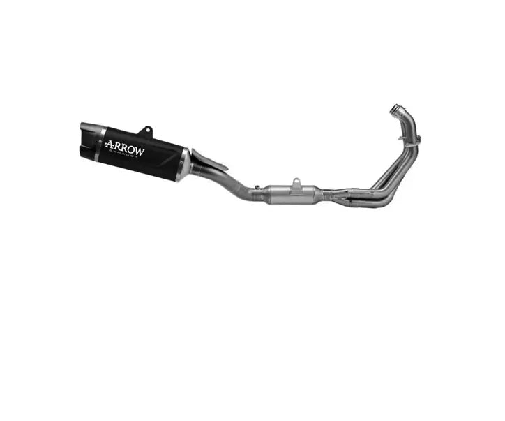 Arrow Indy-Race EVO Dark Aluminium Carbon End Cap Full System Exhaust for Yamaha Tracer 9 Gt 2025-2026 - ARROW EXHAUSTS