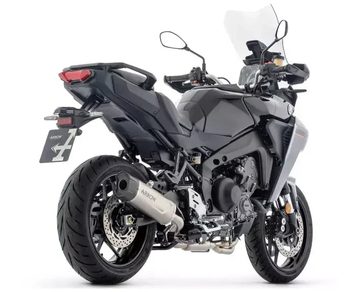 Arrow Indy-Race EVO Titanium / Stainless Steel Exhaust Headers / Carbon End Cap Full System Exhaust for Yamaha Tracer 9 2025-2026 - ARROW EXHAUSTS