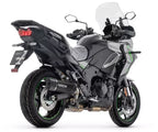 Arrow Indy-Race EVO Dark Aluminium Carbon End Cap Exhaust Muffler for Kawasaki Versys 1100 2025-2026 - ARROW EXHAUSTS