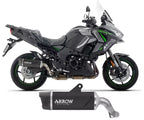 Arrow Indy-Race EVO Dark Aluminium Carbon End Cap Exhaust Muffler for Kawasaki Versys 1100 2025-2026 - ARROW EXHAUSTS