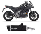 Arrow Indy Race EVO Aluminium Dark + Carbon End Cap Exhaust Muffler for Honda Nc 750 X 2025-2026 - ARROW EXHAUSTS