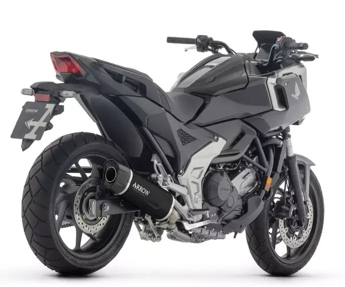 Arrow Indy Race EVO Aluminium Dark + Carbon End Cap Exhaust Muffler for Honda Nc 750 X 2025-2026 - ARROW EXHAUSTS