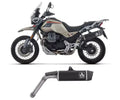 Arrow Indy Race Aluminium Dark + Carbon End Cap Exhaust Muffler for Moto Guzzi V85 Tt 2025-2026 - ARROW EXHAUSTS
