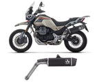 Arrow Indy Race Aluminium Dark + Carbon End Cap Exhaust Muffler for Moto Guzzi V85 Tt 2025-2026 - ARROW EXHAUSTS