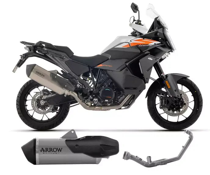Arrow Sonora Titanium Full System Exhaust with Carbon End Cap for KTM 1390 Super Adventure S / R 2025-2026 - ARROW EXHAUSTS