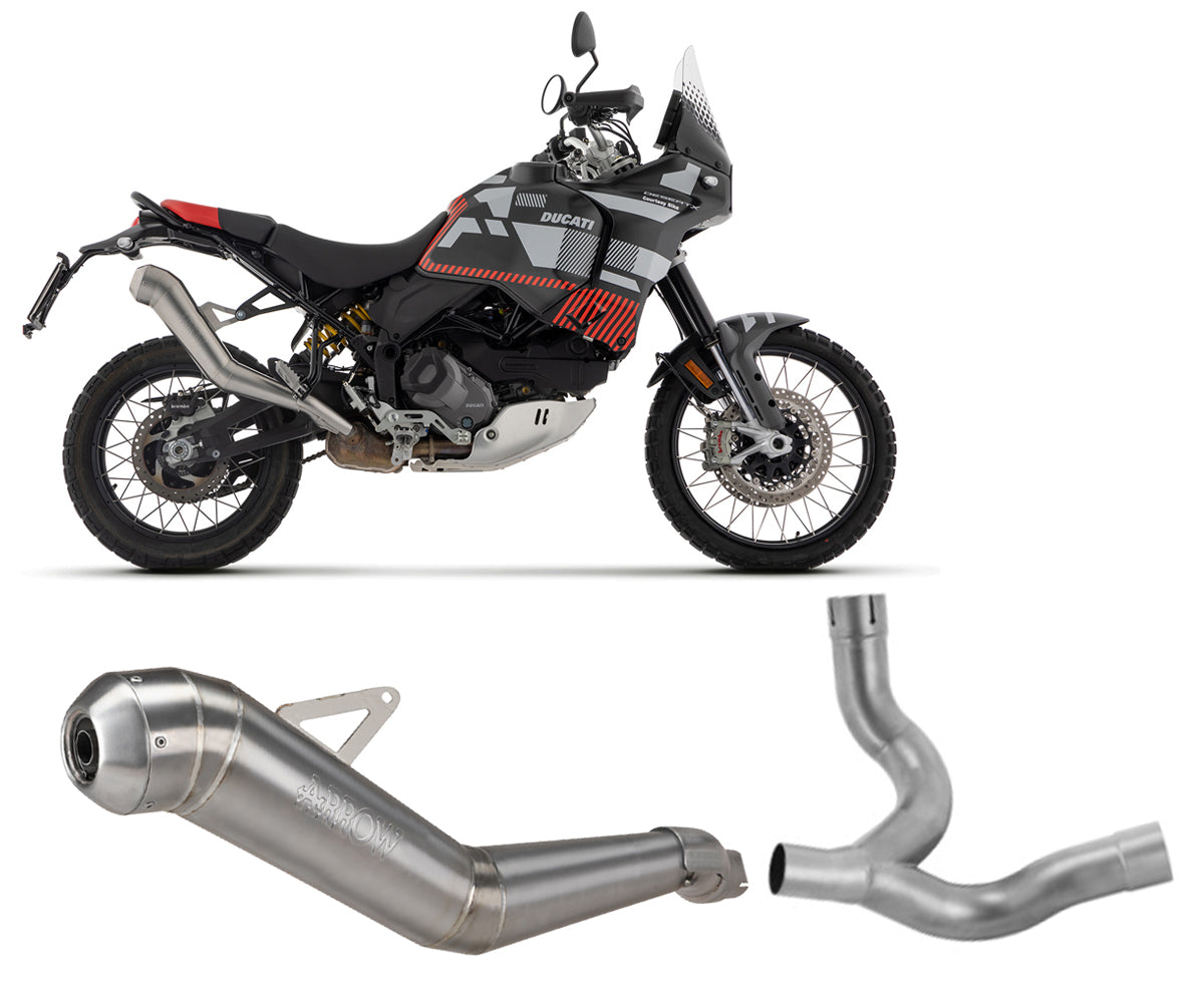Ducati Desert X 950 2022-2024 Full System Exhaust Arrow Dakar Replica Nichrom Racing - 72004DR71771MI - ARROW EXHAUSTS