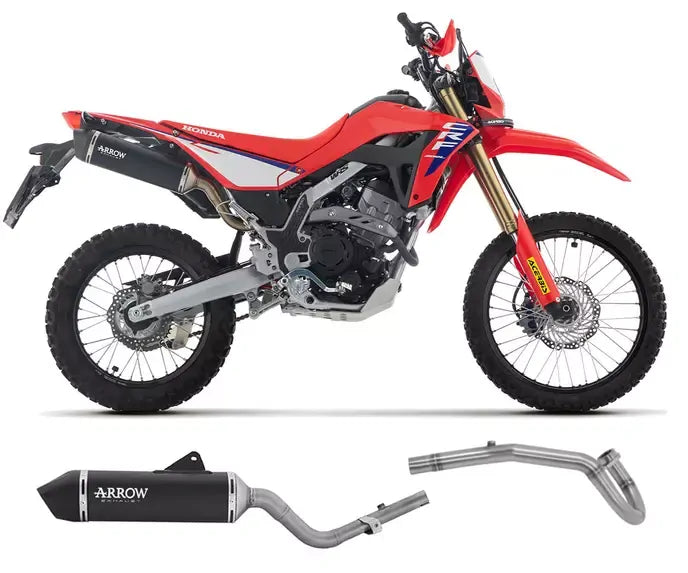Arrow Dark Aluminium Full System Exhaust ICON for Honda Crf 300 L 2025-2026 - ARROW EXHAUSTS