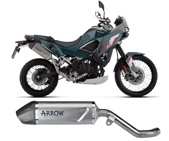 Arrow Indy Race EVO Titanium Exhaust Muffler High Version for Kawasaki Kle 500 2026 - ARROW EXHAUSTS