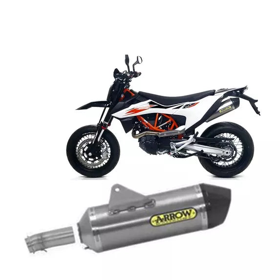 Arrow KTM 690 ENDURO Slip-On Exhaust 2019-2023 – Titanium Racing Carbon