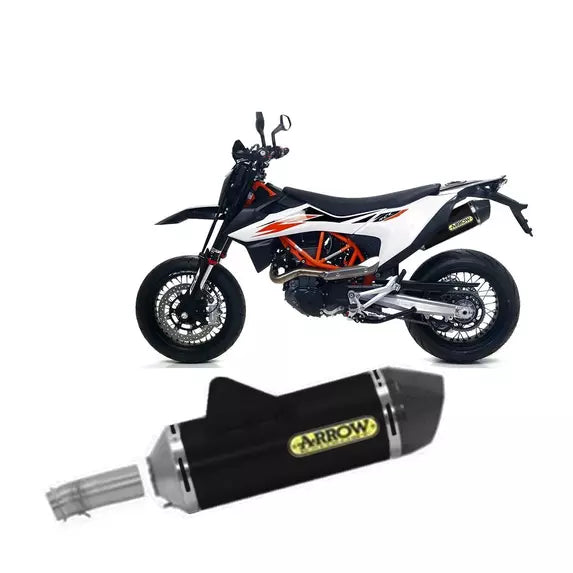Arrow KTM 690 ENDURO Slip-On Exhaust 2019-2020 – Carbon Black Aluminium